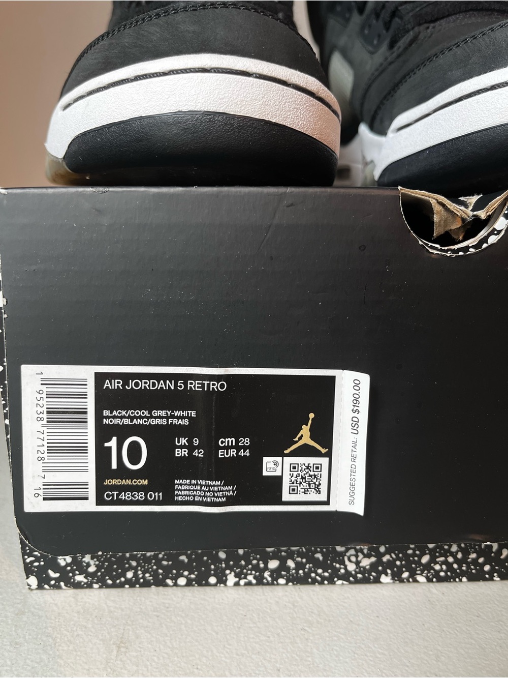 2021 Air Jordan 5 Retro Oreo Black/White - Picture 11 of 12